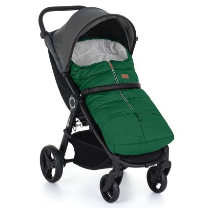 PETITE&MARS - SET Barnåkpåse 3-i-1 JIBOT + handvärmare för barnvagn grön