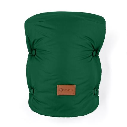 PETITE&MARS - SET Barnåkpåse 3-i-1 JIBOT + handvärmare för barnvagn grön