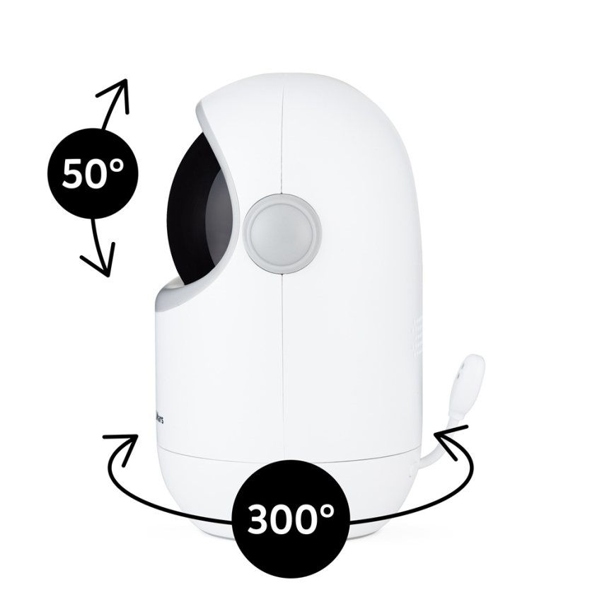 PETITE&MARS - Babymonitor med skärm EVE 5.0 3,8 V 3050 mAh