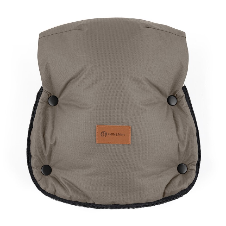 PETITE&MARS - Handmuff för barnvagn FURRY Mocha Mousse