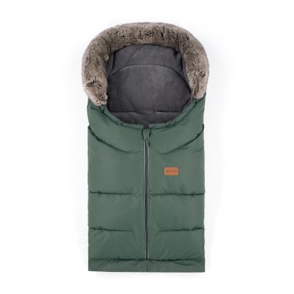 PETITE&MARS - KIT Baby åkpåse 4i1 ARCTIC + handmuff för barnvagn FURRY Veritable Khaki