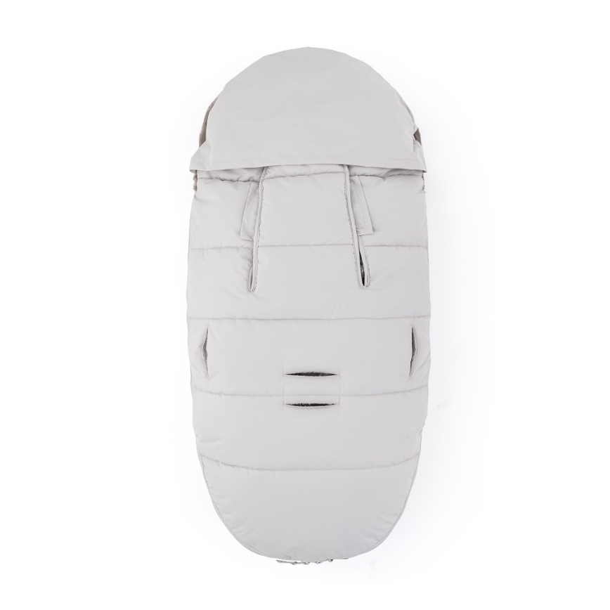 PETITE&MARS - KIT Baby åkpåse 4i1 COMFY + handmuff för barnvagn FURRY Champagne Shower