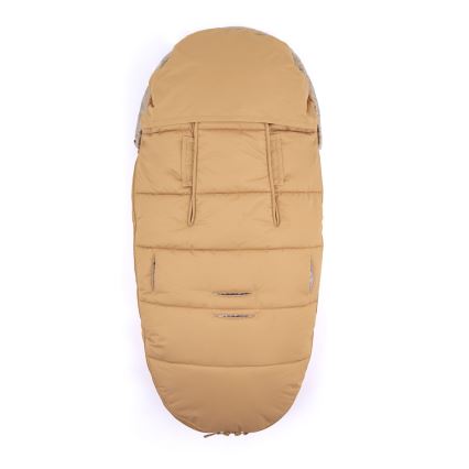 PETITE&MARS - KIT Baby åkpåse 4i1 COMFY + handmuff för barnvagn FURRY Elegant Caramel