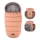 PETITE&MARS - KIT Baby åkpåse 4i1 COMFY + handmuff för barnvagn FURRY Pastel Peach