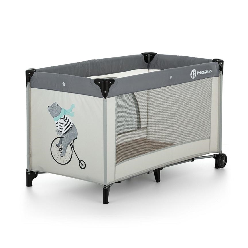PETITE&MARS - Resesäng NYJA TEDDY BIKER grå/beige