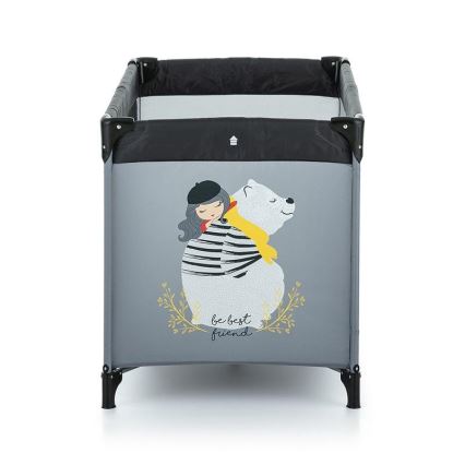 PETITE&MARS - Resesäng NYJA TEDDY FRIEND COAL grå/svart