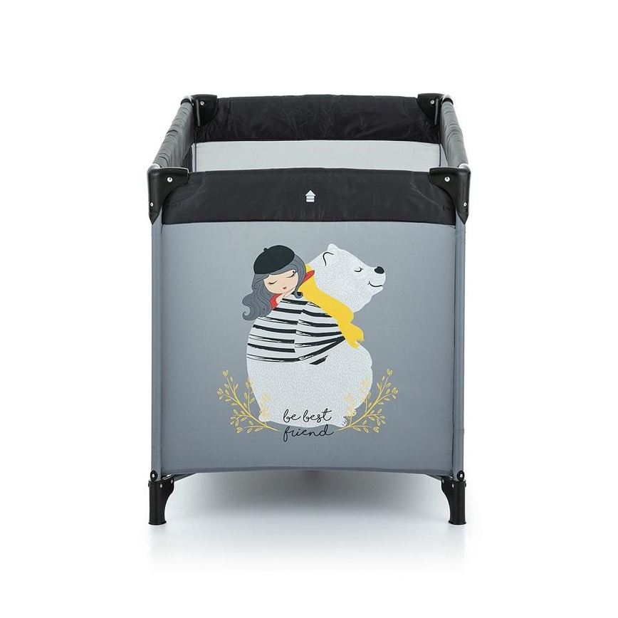 PETITE&MARS - Resesäng NYJA TEDDY FRIEND COAL grå/svart