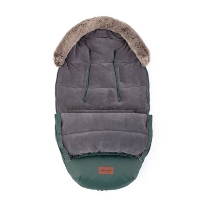 PETITE&MARS - SET Åkpåse 4-i-1 COMFY + handmuffar till barnvagn FURRY Khaki
