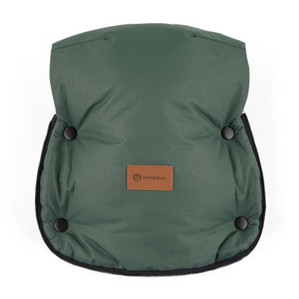 PETITE&MARS - SET Åkpåse 4-i-1 COMFY + handmuffar till barnvagn FURRY Khaki
