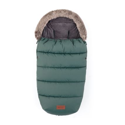 PETITE&MARS - SET Åkpåse 4-i-1 COMFY + handmuffar till barnvagn FURRY Khaki