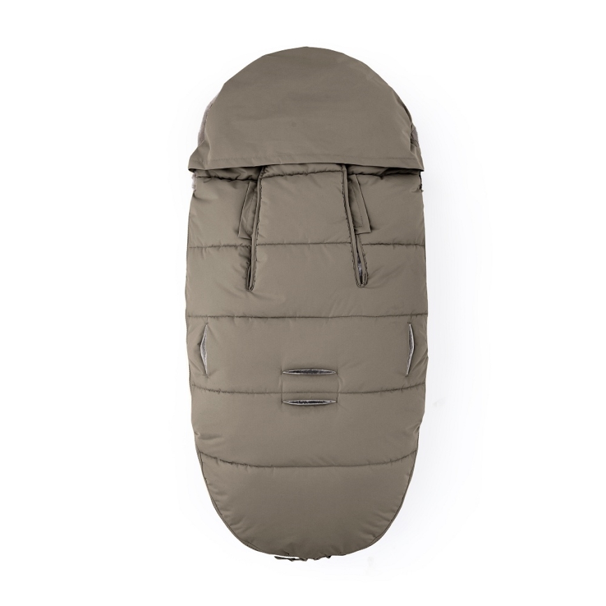 PETITE&MARS - SET Barnåkpåse 4-i-1 COMFY + handvärmare till barnvagn FURRY Mocha Mousse