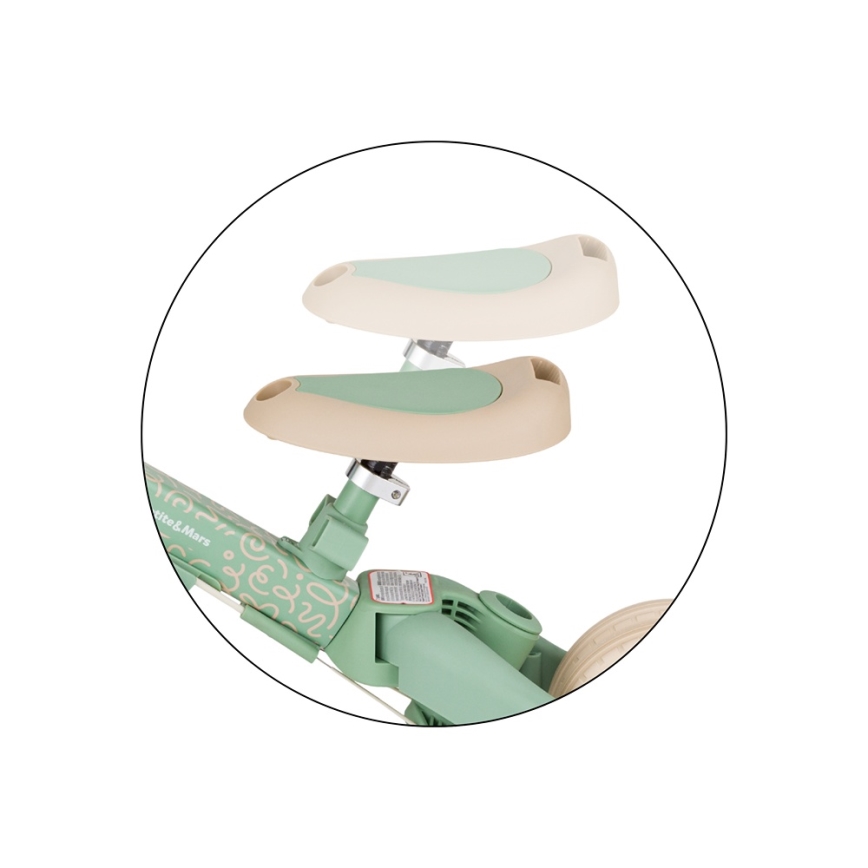 PETITE&MARS - Trehjuling för barn 5-i-1 TURBO LIMITED Green Twist