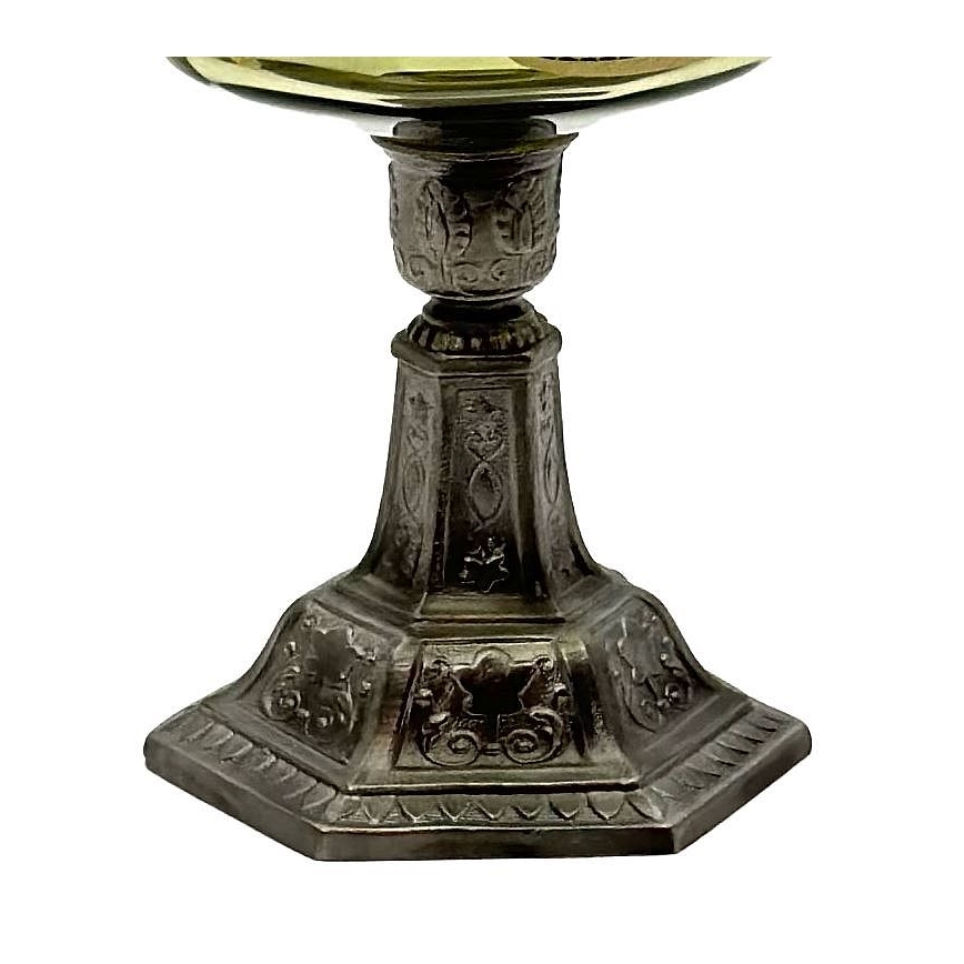 Petroleumslampa LUDMILA 42 cm skogsgrön