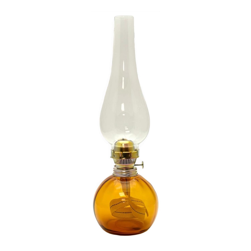 Petroleumslampa BASIC 38 cm bärnsten