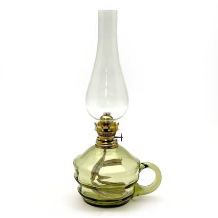Petroleumslampa KLÁRA 34 cm skogsgrön