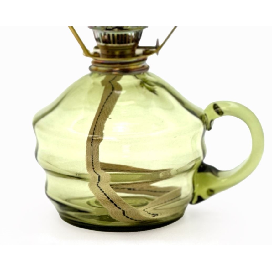 Petroleumslampa KLÁRA 34 cm skogsgrön