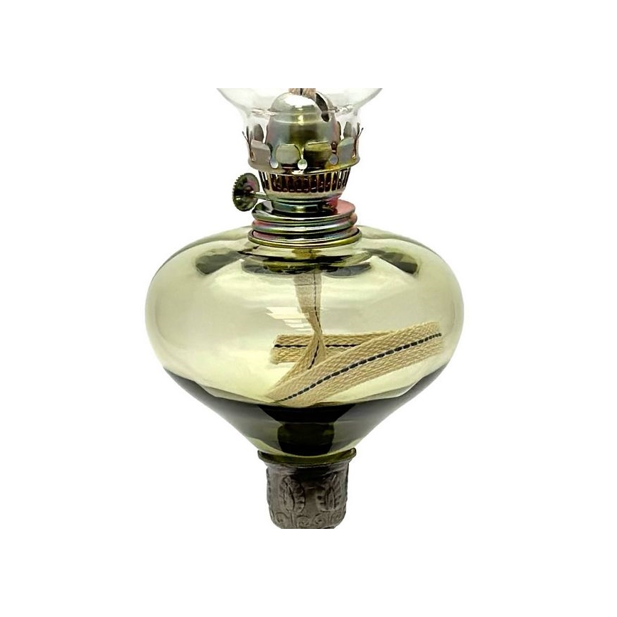 Petroleumslampa KRASOMÍRA 42 cm skogsgrön