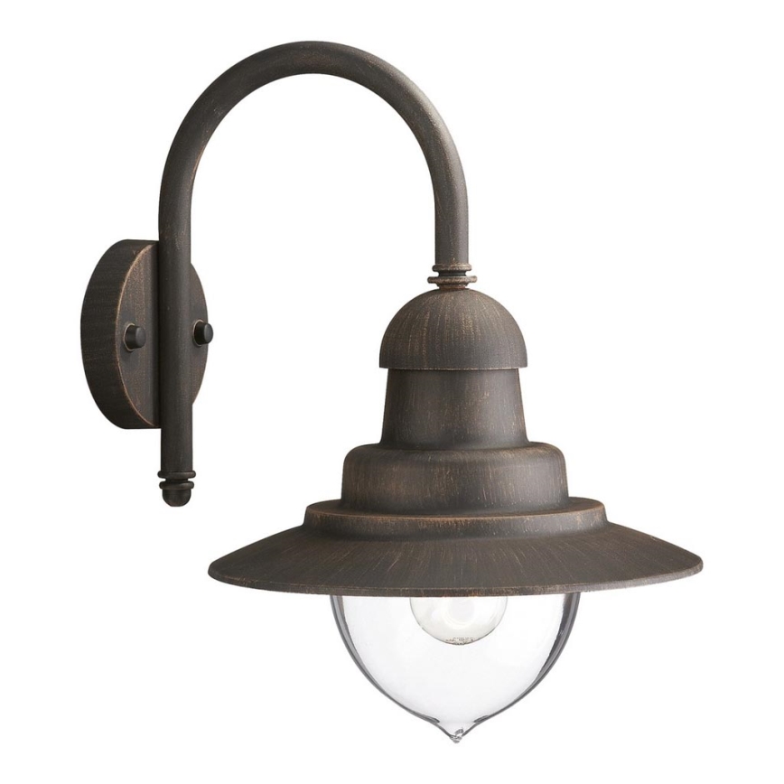Philips 01652/06/PN - Utomhus Väggbelysning RAINDROP 1xE27/53W/230V IP44