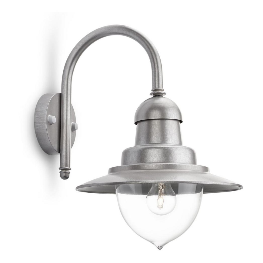 Philips 01652/52/PN - Utomhus Väggbelysning RAINDROP 1xE27/60W/230V IP44
