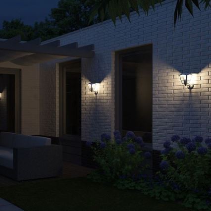 Philips 15380/31/16 - Utomhus Väggbelysning MYGARDEN CREEK E27/60W/230V