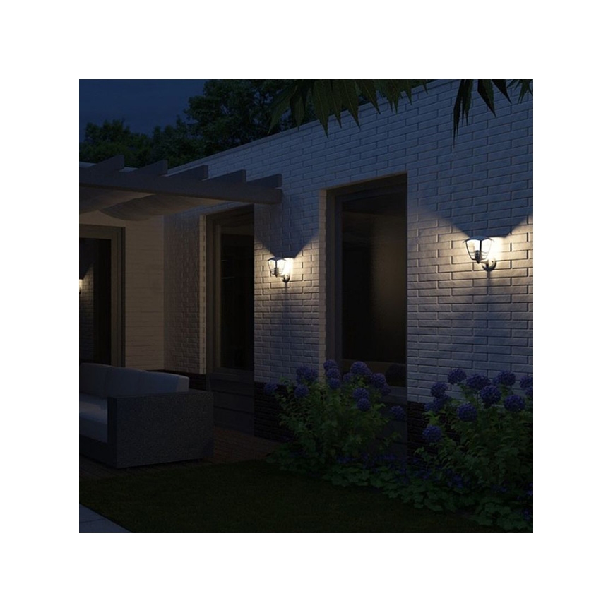 Philips 15380/31/16 - Utomhus Väggbelysning MYGARDEN CREEK E27/60W/230V