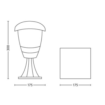 Philips 15382/30/16 - trädgårdslampa MYGARDEN CREEK 1xE27/60W/230V