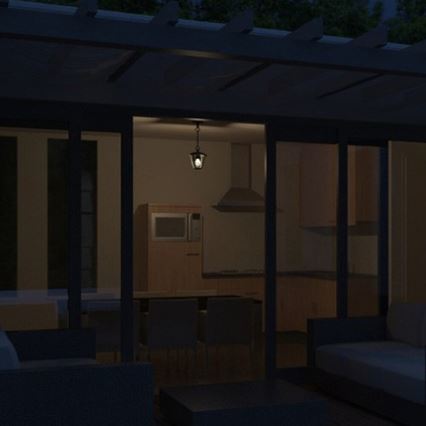 Philips 15386/30/16 - Utomhus Hängande Ljuskrona MYGARDEN CREEK 1xE27/60W/230V IP44