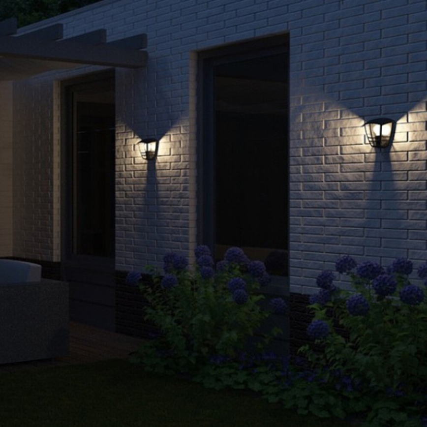 Philips 15387/30/16 - Utomhus Väggbelysning MYGARDEN CREEK 1xE27/60W/230V