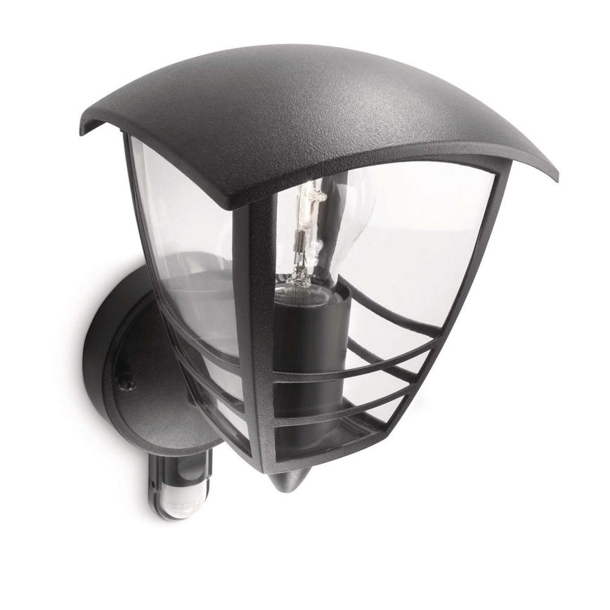 Philips 15388/30/16 - Utomhus Väggbelysning med sensor CREED 1xE27/60W IP44