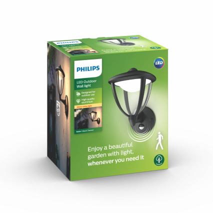 Philips 15479/30/16 - LED Utomhusbelysninging ROBIN med sensor 1xLED/4.5W/230V