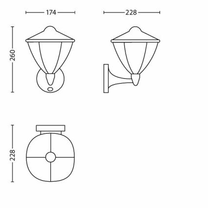 Philips 15479/30/16 - LED Utomhusbelysninging ROBIN med sensor 1xLED/4.5W/230V