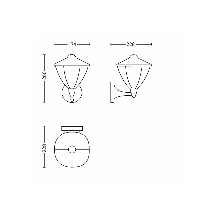 Philips 15479/30/16 - LED Utomhusbelysninging ROBIN med sensor 1xLED/4.5W/230V