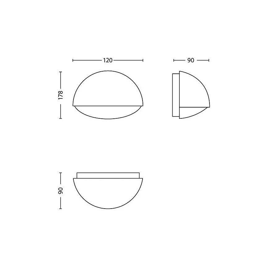 Philips - LED utomhusbelysning 1xLED/3W/230V IP44