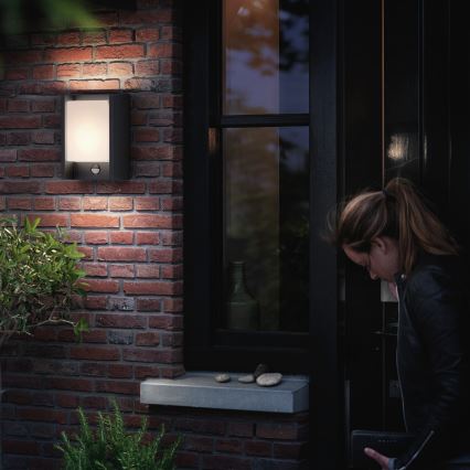 Philips - LED Utomhus vägglampa med sensor LED/6W 4000K IP44