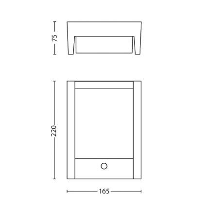 Philips - LED Utomhus vägglampa med sensor LED/6W 4000K IP44