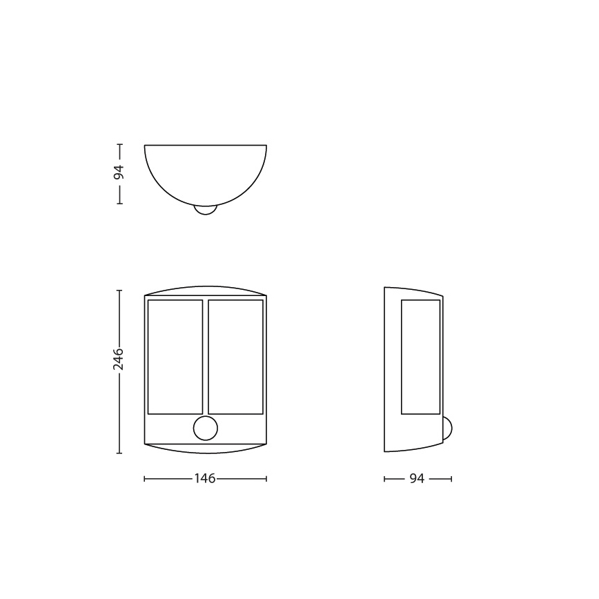 Philips 16465/93/16 - LED Utomhusbelysning med sensor MYGARDEN STOCK LED/6W IP44