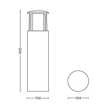 Philips 16466/93/16 - LED Utomhuslampa MYGARDEN STOCK 1xLED/6W/230V IP44