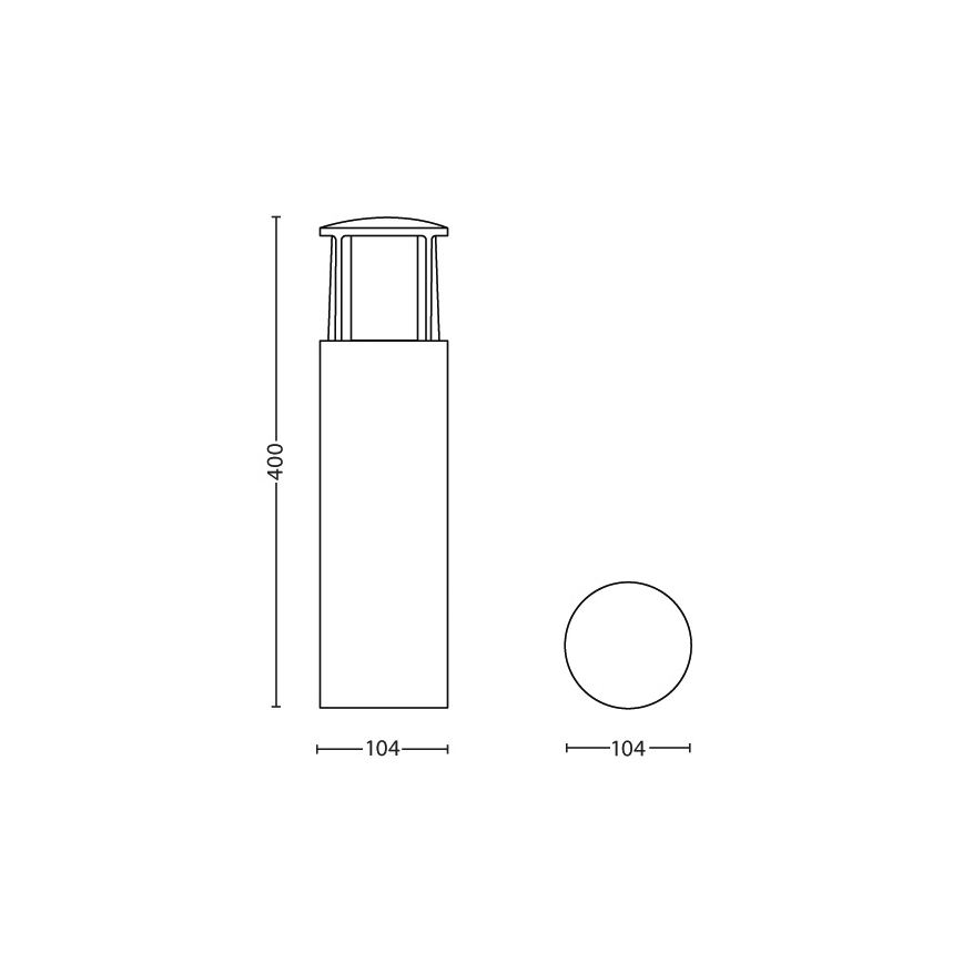 Philips 16466/93/16 - LED Utomhuslampa MYGARDEN STOCK 1xLED/6W/230V IP44