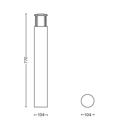 Philips 16467/93/16 - LED Utomhuslampa MYGARDEN STOCK 1xLED/6W/230V IP44