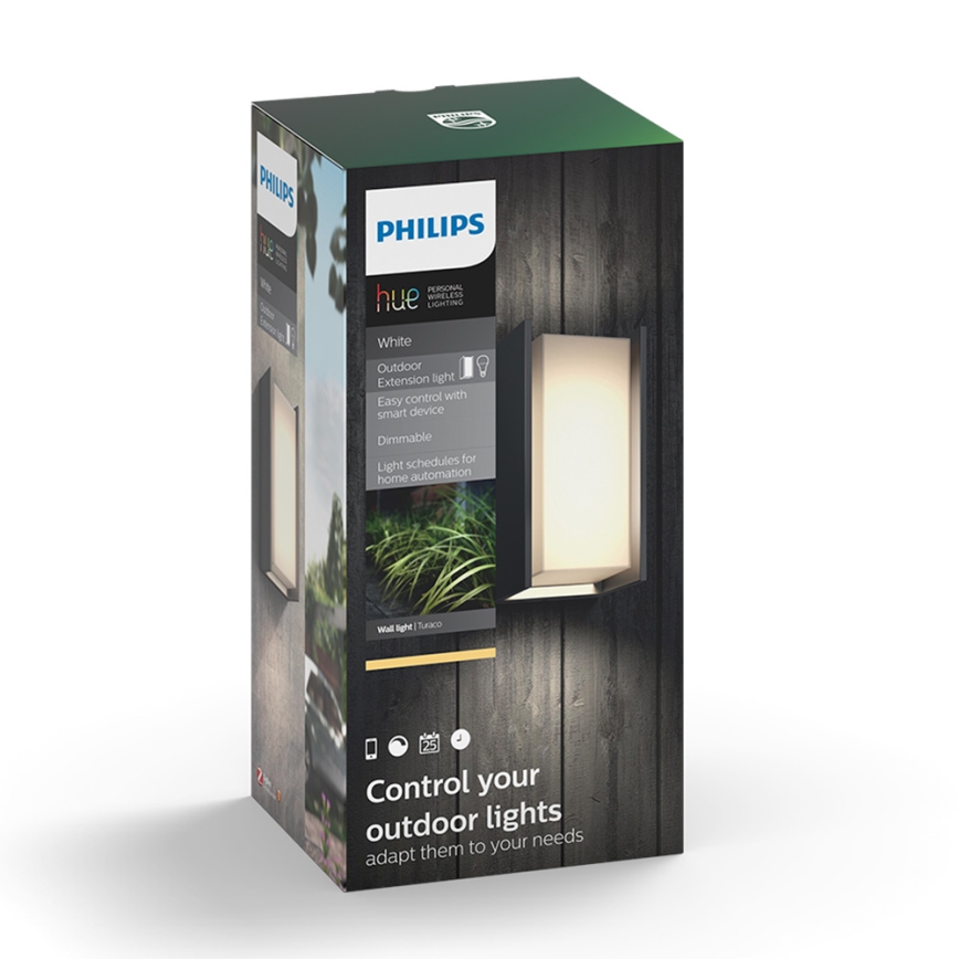 Philips - LED Dimbar vägglampa utomhus Hue TURACO 1xE27/9,5W/230V IP44