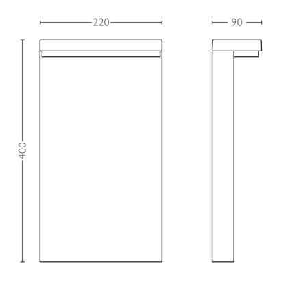 Philips - LED-lampa för utomhusbruk 2xLED/4,5W/230V 2700K IP44