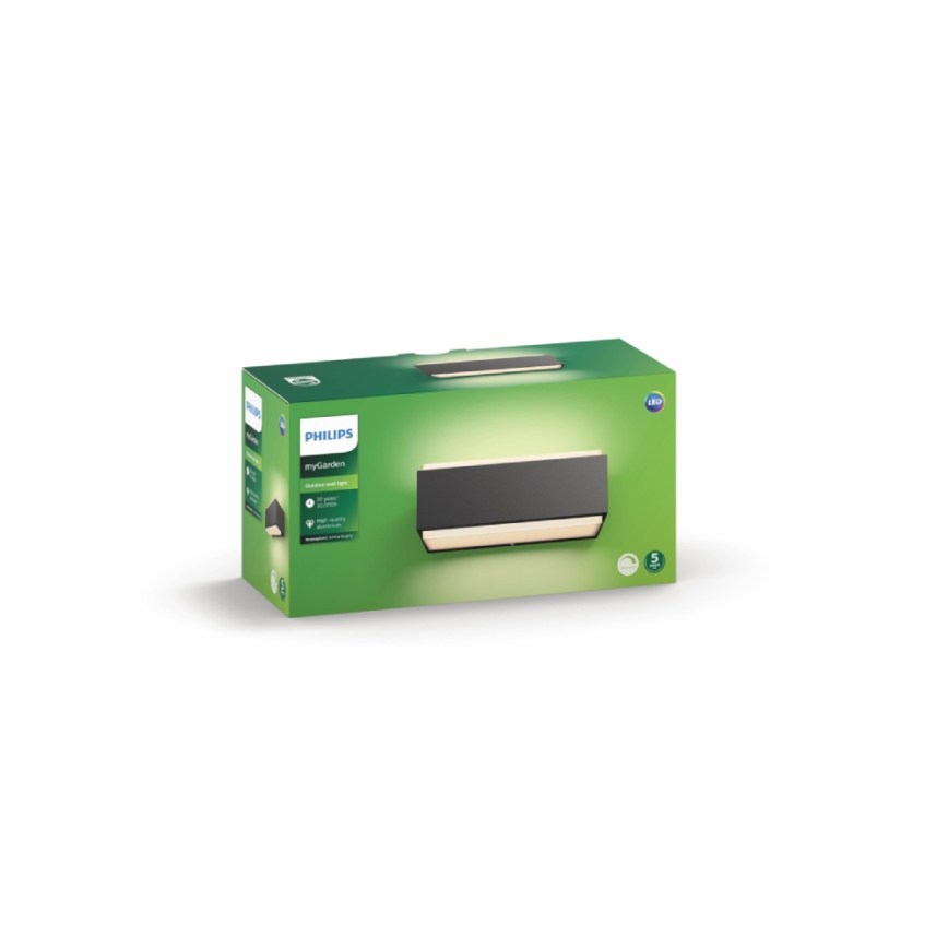 Philips 16487/93/P0 - Dimbar Utomhusbelysning STRATOSPHERE 2xLED/4,5W IP44