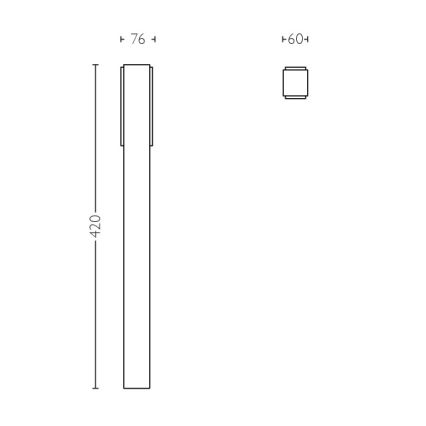 Philips 16488/93/P0 - Utomhus lyktstolpar STRATOSPHERE 2xLED/4,5W IP44