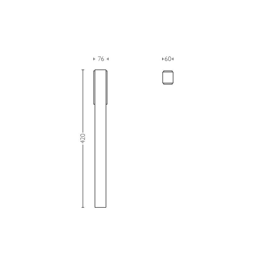Philips 16488/93/P0 - Utomhus lyktstolpar STRATOSPHERE 2xLED/4,5W IP44