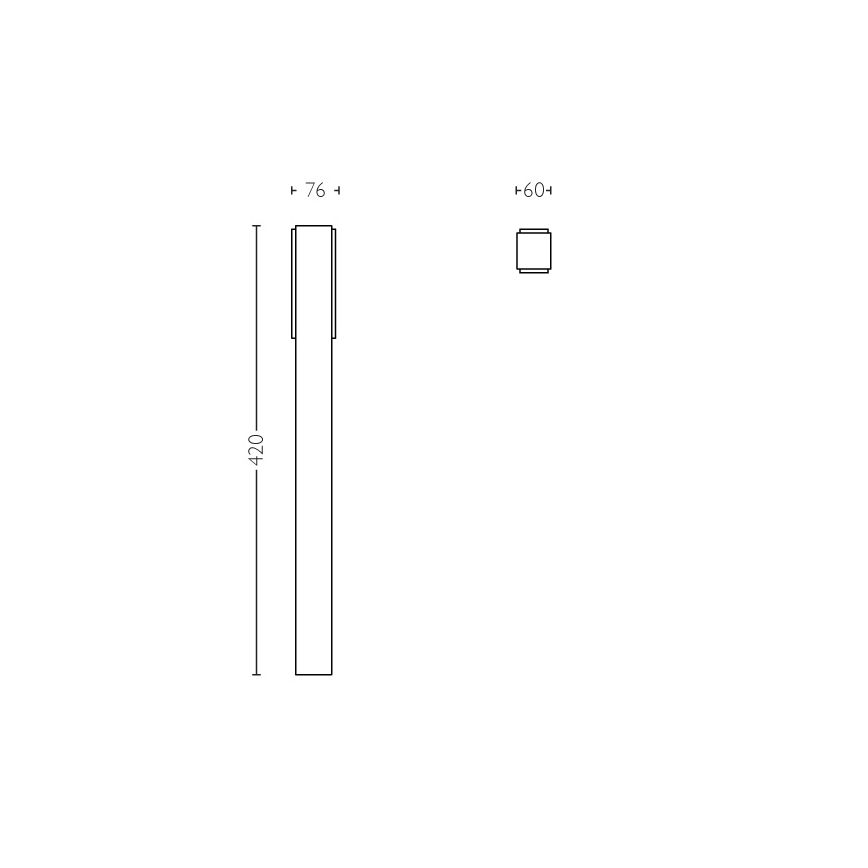 Philips 16488/93/P3 - Utomhus lyktstolpar MYGARDEN STRATOSPHERE 2xLED/4.5W IP44