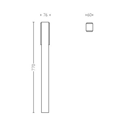 Philips 16489/93/P0 - Utomhus lyktstolpar MYGARDEN STRATOSPHERE 2xLED/4.5W IP44