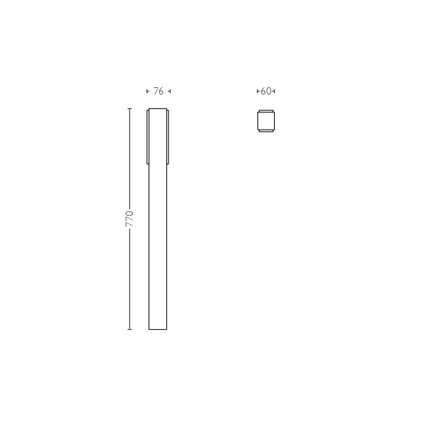Philips 16489/93/P3 - Utomhus lyktstolpar MYGARDEN STRATOSPHERE 2xLED/4.5W IP44