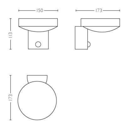 Philips 16491/47/P0 - LED Utomhusbelysning med sensor COCKATOO LED/8W/230V IP44
