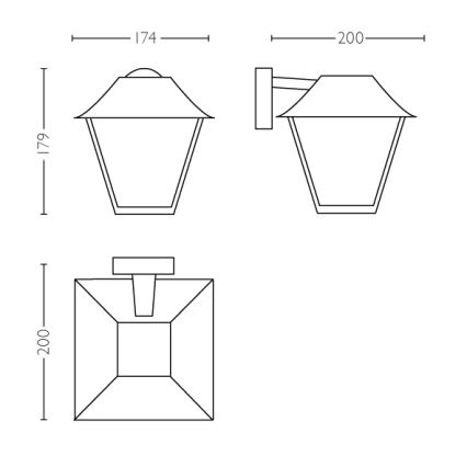 Philips 16495/30/PN - Utomhus Väggbelysning MYGARDEN ALPENGLOW E27/60W/230V