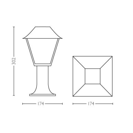 Philips 16496/30/PN - Utomhuslampa MYGARDEN ALPENGLOW E27/60W/230V